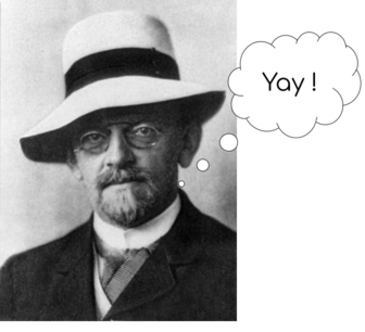 Mugshot of David Hilbert saying "yay"