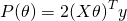 \[P(\theta)=2(X\theta)^Ty\]