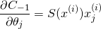 \[\frac{\partial C_{-1}}{\partial \theta_j} = S(x^{(i)})x^{(i)}_j\]